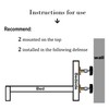 Krisler Headboard Bumper for the Wall, Adjustable Iron Bed Frame,