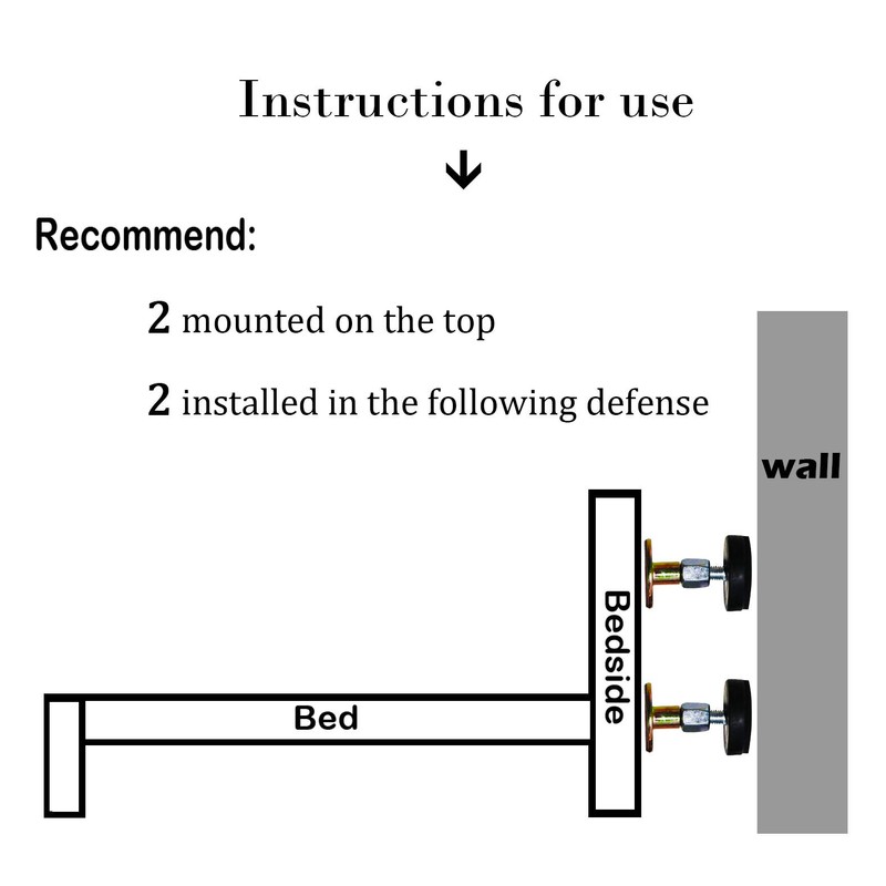Krisler Headboard Bumper for the Wall, Adjustable Iron Bed Frame,