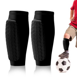 Men's Football Shin Pads, Breathable, Full Surface Shin Pads, Children's Football for Optimal Protection, Ultralight (72 g/1 Pair)