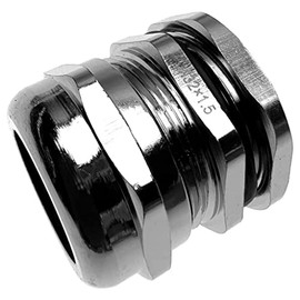1 piece M32 x 1.5 (brass metal) cable gland / cable grommets with locknut for cable diameter 15 mm to 22 mm and installation diameter 32 mm to 32.2 mm IP68 (metric)