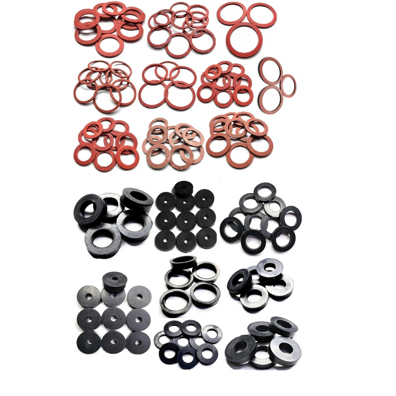 UKDD® 141pc Sealing Washer Set Rubber & Fibre Washer Assorted