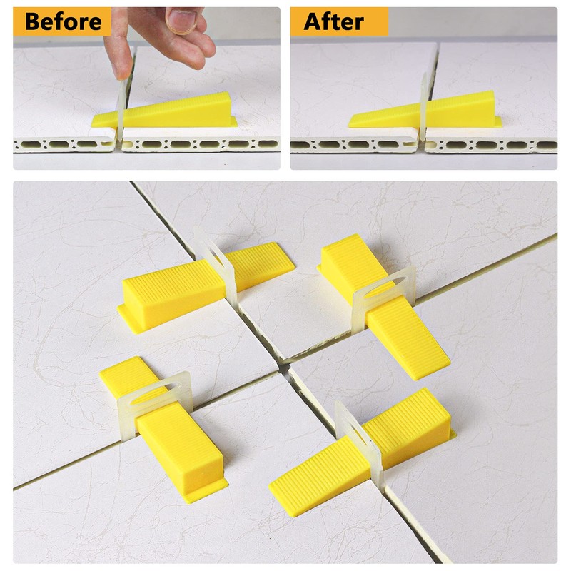 Tile Leveling System 1/16 inch 300pcs Tile Spacer Clips, Tile