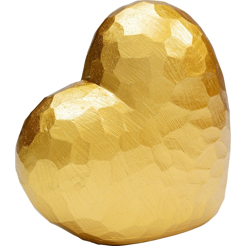 Kare Design Deco Object Heart, Gold, Elegant, Handpainted, Each Piece