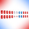 4th of July Independence Day Press on Nails Short Length