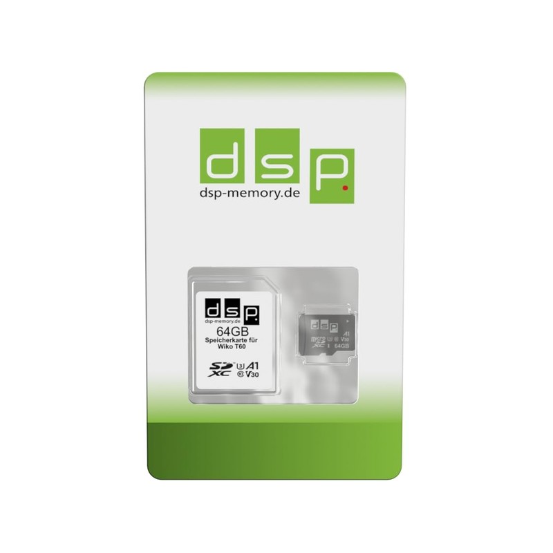 64 GB Memory Card for Wiko T60 (A1, V30, U3)