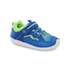 Stride Rite baby boys Soft Motion Kylo Athletic Sneaker, Blue/Lime, 3.5 Infant US