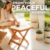 Melino Wooden Folding Outdoor Side Table 18x16x16 in, FSC Certified