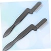 FOMIYES 2pcs Folding Eyebrow Brush Stainless Steel Angled Combs for
