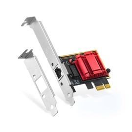 Binardat Adaptador de red PCIe de 2,5 G, RTL8125B 2500/1000/100Mbps Tarjeta Ethernet RJ45 driver LAN compatible con PXE para Windows/Linux/Mac