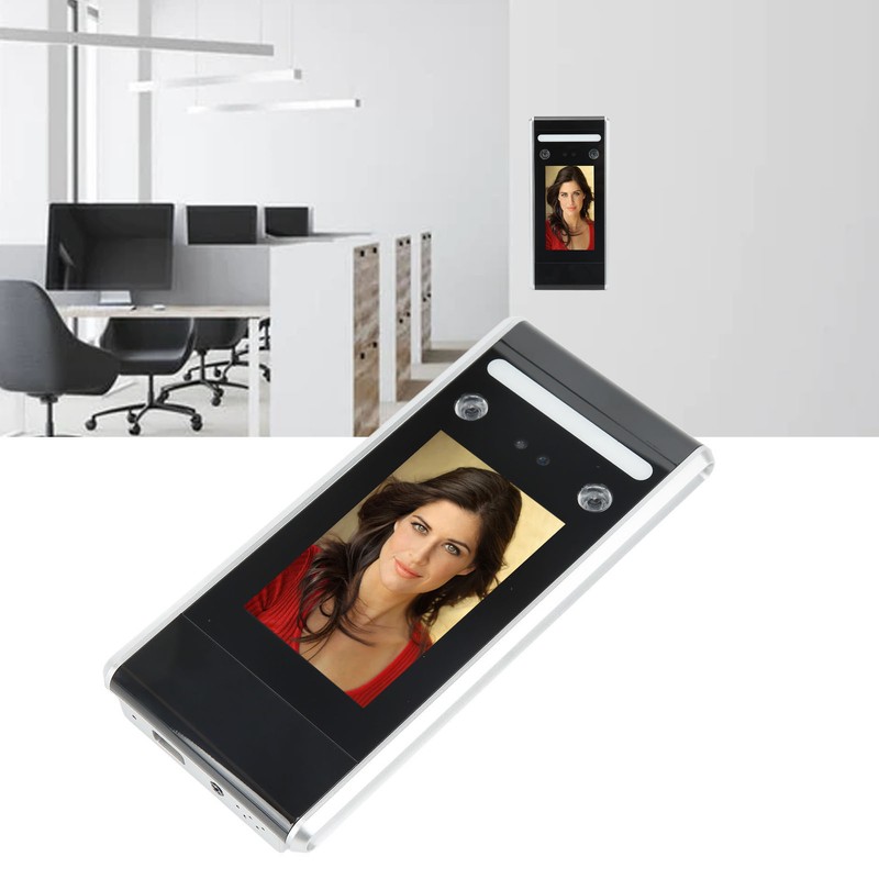 Time Clock Face Recognition Password Attendance Machine 4.3in Touchscreen Infrared