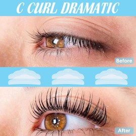 Libeauty Lash Lift Rods, Lash Lift Pads, 6 Pcs SSS Reusable Eyelash Perming Curler Shield Pads, with Premium PU Storage Case for Perfect Lash Lifting