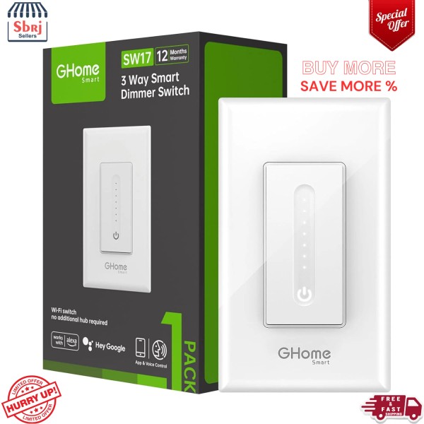Branded 3 Way Dimmer Smart Switch Can Work Separately Or