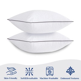 JOLLYVOGUE Euro Pillows for Sleeping, Soft and Supportive Throw Pillows for Couch, Bed and Sofa, Down Alternative Pillow, 26x26 Inches