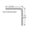 Southco Actuation Tool - 8mm 5/16" Hex Wrench Allen Key