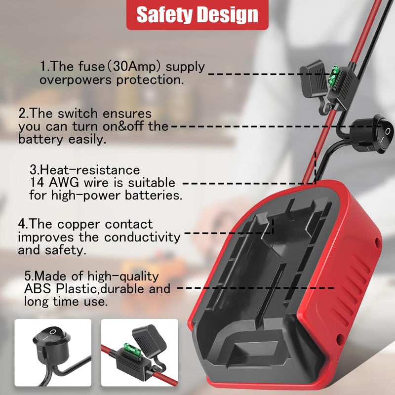 2 Pack Power Wheel for Craftsman V20 20V Battery Adapter,