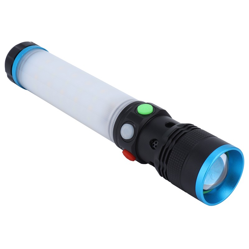 Emergency Light Multifunction Flashlight 8 Lighting Modes Alarm Sound Hook