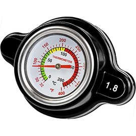 High Pressure Radiator Cap 1.8 Bar With Temperature Gauge For Honda, Suzuki, Kawasaki, Polaris, Yamaha, Husqvarna Vehicles Motorcycle, Dirt Bike, Ktm, Atv And More.