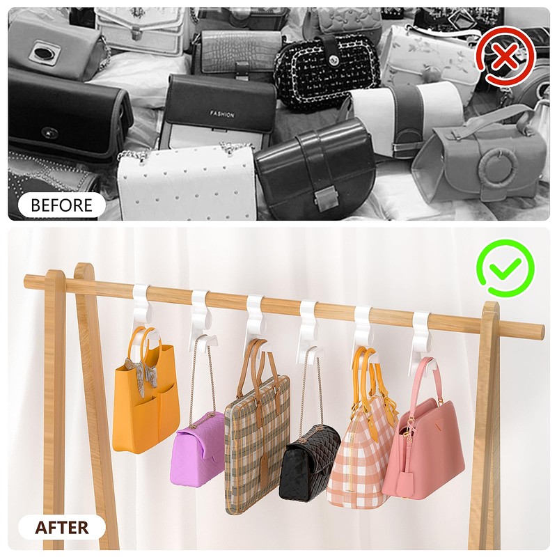 Famitree Acrylic Purse Organizer for Closet 6 Pcs，New Luxury Purse