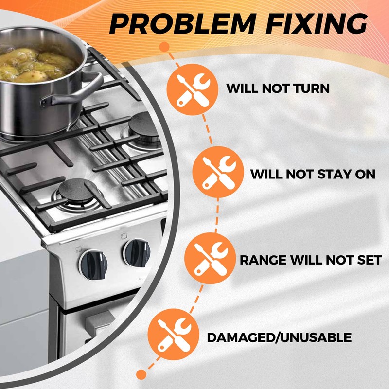 00650847 Cooktop Stove Knobs Compatible with Bosch, Burner Control Dial