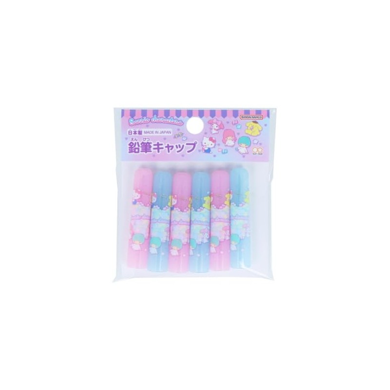 Sanrio Characters Pencil Caps, 6 Pencils Caps, Sanrio