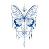 4 Blätter langanhaltende Schmetterling Tattoo Blumen Tattoo Semi-Permanente Tattoo GZ