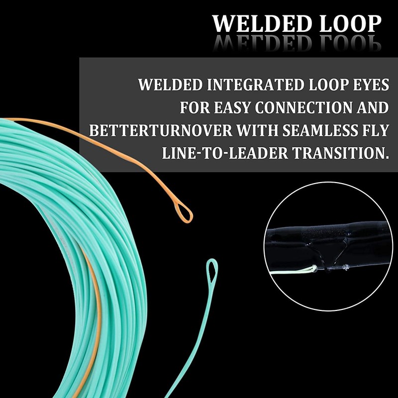 Maxcatch Nymph Floating Fly Line WF2/3/4/5/6F 90ft with 2 Welded