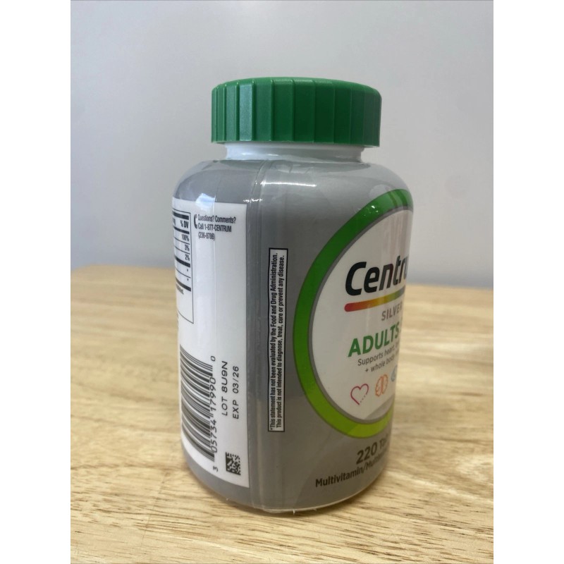 Centrum Silver ADULTS 50+ Multivitamin/M<wbr/>ineral Supplement 220 Tablets SEALED New