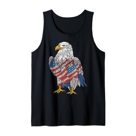 Colorful Eagle With Flag Patriotic Graphics Bundle Tank Top