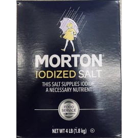MORTON IODIZED Table Food Restaurant SALT 4 Lb Box - FREE SHIP
