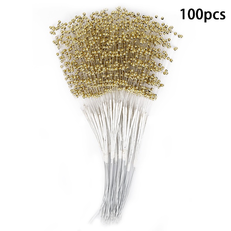 100Pcs Pearls Sticks Wearable ABS DIY Decoration Accessories for Wedding