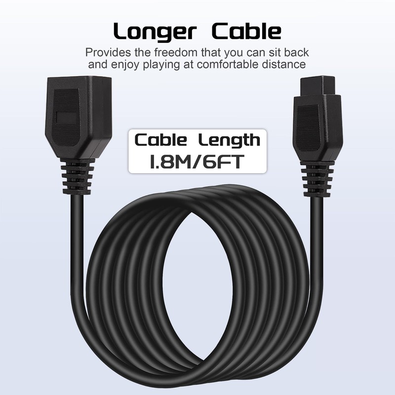 CUENSTOP 9 Pin Controller Extension Cable, Classic Retro Game Controller