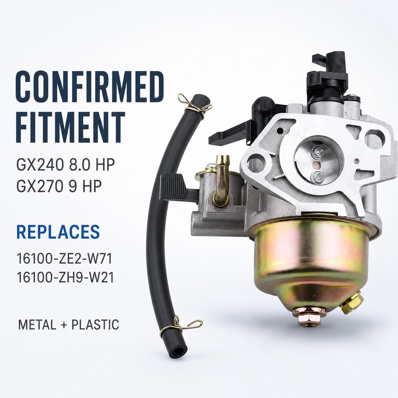 GX240 GX270 Carburetor Tune-Up Kit with Air Filter & Spark