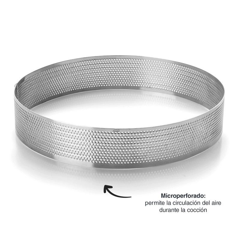 LACOR - 68532 - Micro-Perforated Round Ring, Ideal for Cakes