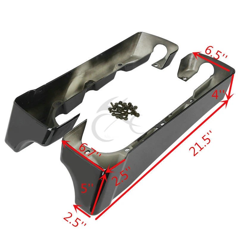 TCMT 4" Hard Stretched Saddle Bag Extensions Fit For Harley