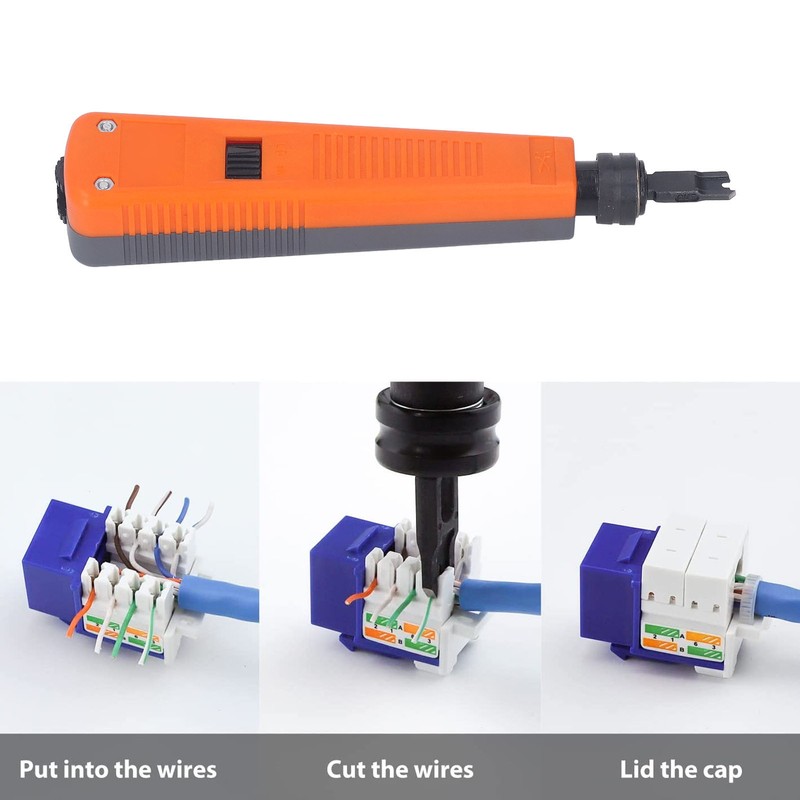 Double Blade Network Wire Cable Punch Down Tool Rotatable Portable