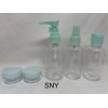 TSA-Approved Toiletry Kit of Green Plastic Bottles w/ Funnel for