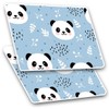 Rectangle Stickers (Set of 2) 10cm - Cute Baby Blue