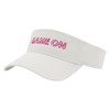 Game On Embroidered Cotton Twill Sun Visor - White OSFM