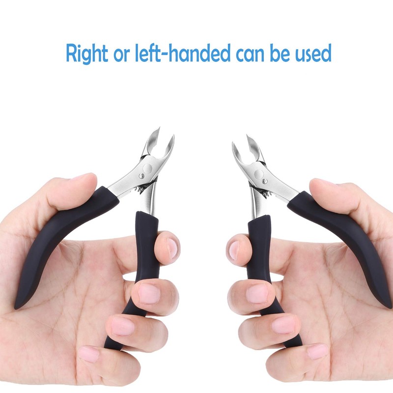Wide foot nail clippers for thick foot nails or growing