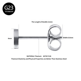 Titanium Women's Stud Earrings Nickel Free Hypoallergenic Girls Earring Stud Earrings for Sensitive Ears Petite Heart-Shaped Earring for Women Girls Teens Black Silver Gold Rose Gold, Titanium, No