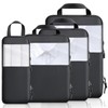 Cozary Suitcase Organiser Packing Cubes Compression Pack of 4 -