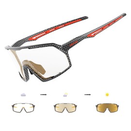 KAPVOE Photochromic Cycling Glasses Sports Sunglasses for Men Women UV400 Protection Bicycle MTB Mountain Bike Glasses
