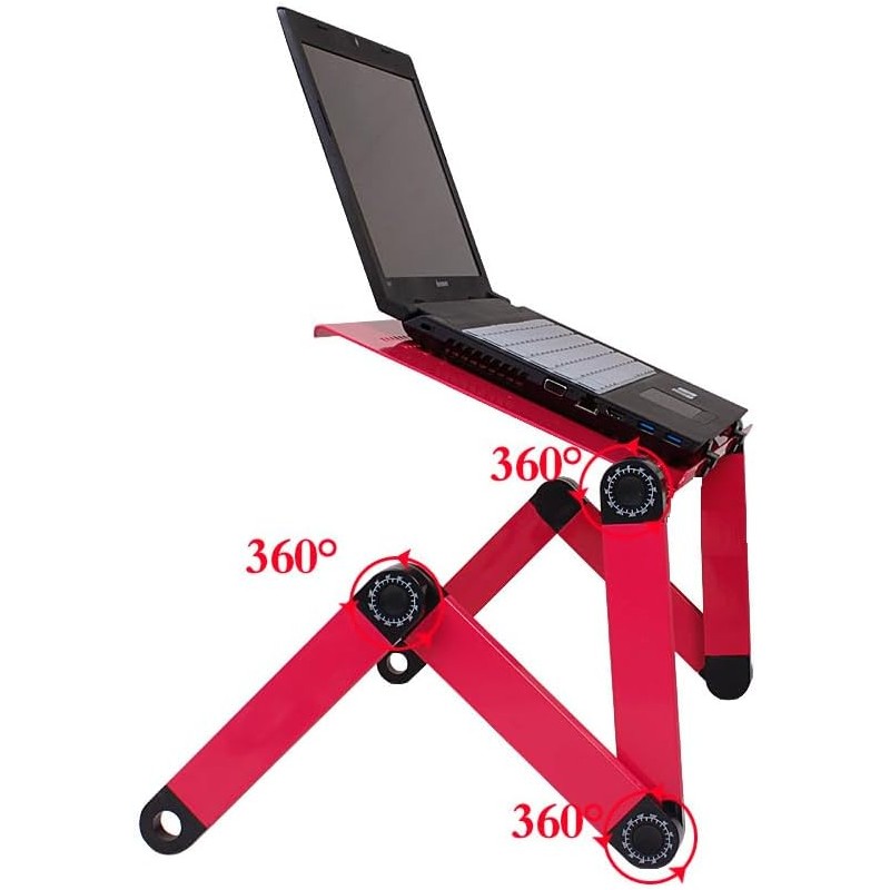 Adjustable Laptop Computer Lap Desk Portable Multifunctional Cooling Ergonomic Vented