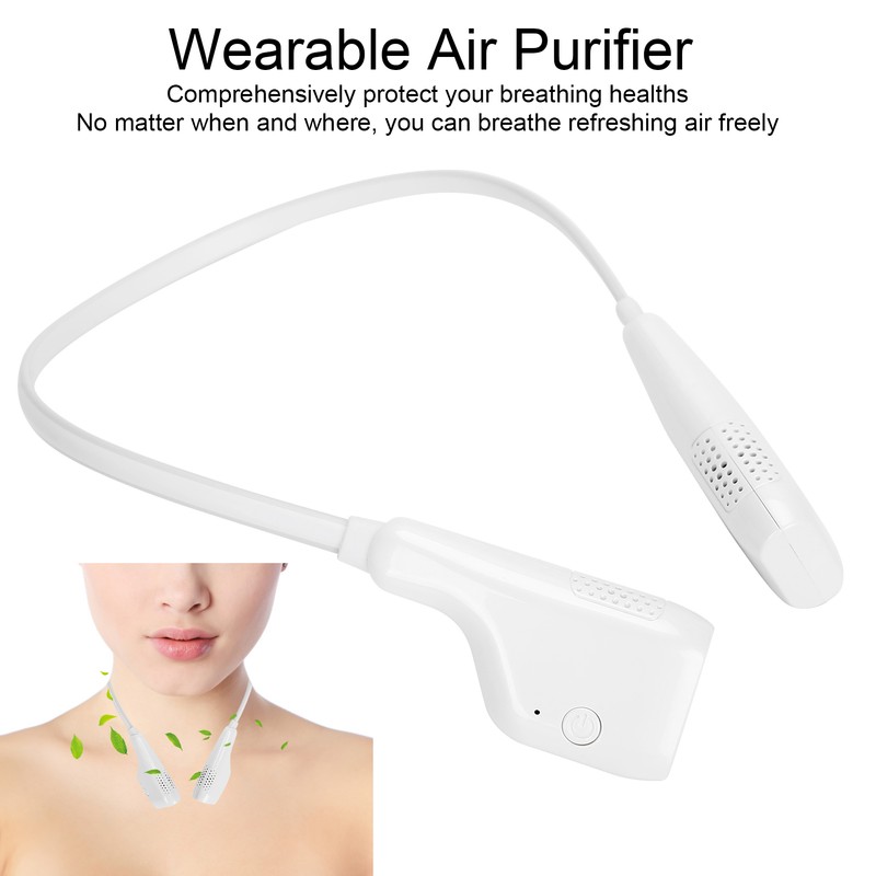 Mini Portable Wearable Air Purifier Rechargeable Neck Hanging Negative Ion