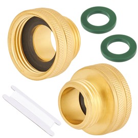 Brass Garden Hose Adapter, 3/4” GHT Male x 1”NPT Female Connector,GHT to NPT Adapter Brass Fitting,Brass Garden Hose to Pipe vacuum Connect (3/4” GHT Male x 1”NPT Female)