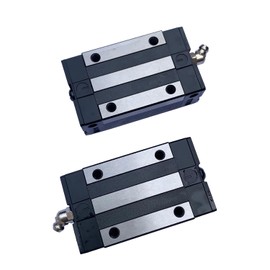 Coavoo HGH25 Linear Slider Bearing Blocks 2Pcs,25mm HG25 Linear Motion Ball Bearing Carriage Slider Sliding CA Block for Square Linear Slide Guide Guideway Rail HGH25 HGR25 as CNC Kit Part Replacement