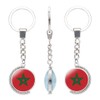 vmcoatdu Many Countries National Flag Double Sided Rotation Key Chain