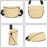 BBORGDC Summer Straw Bum Bag for Women, Woven Crossbody Fanny