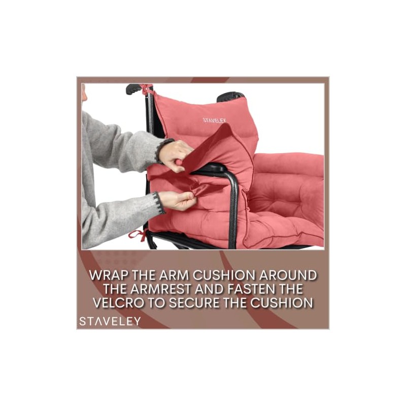 Staveley Wheelchair Full Cushion – Extra Thick Padded Seat Cushion,