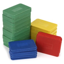 Spesh Pack of 40 Plastic Spacers 60 x 40 mm Washers Plastic Washers Plastic Wedges Glazing Blocks Spacer Blocks in Sizes: 1.5, 3, 5, 10 mm